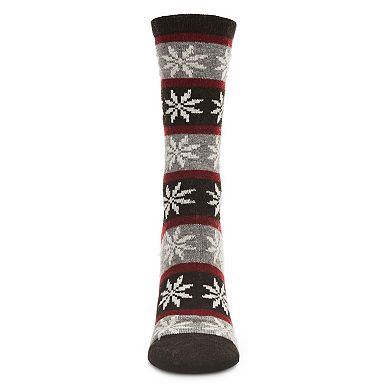 Women's Snowflake Fair Isle Cashmere Blend Crew Sock