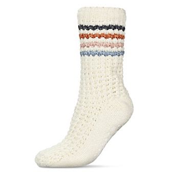 Women's Chunky Stripes Plush-lined Crew Sock