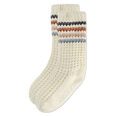 Women's Chunky Stripes Plush-lined Crew Sock