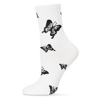 Women's Flutter-by Cotton Blend Athletic Crew Sock