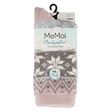 Women's Snowflake Fair Isle Super Soft Cozy Crew Socks