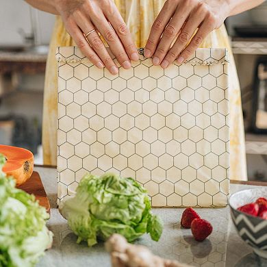 Beeswax Wrap Bag For Food, Bowl Covers And Sandwich Wrapping Paper, Wrap Bag - Medium