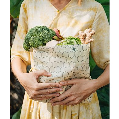 Beeswax Wrap Bag For Food, Bowl Covers And Sandwich Wrapping Paper, Wrap Bag - Medium