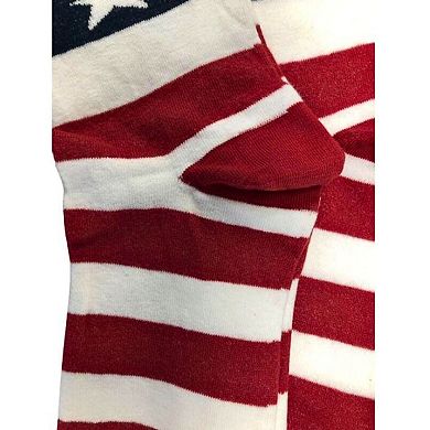 American Flag Patriotic Socks, Premium Quality Cotton Crew Socks