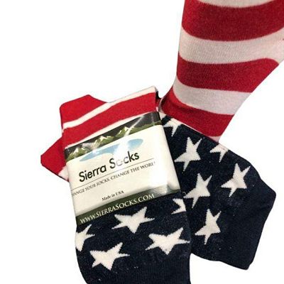 American Flag Patriotic Socks, Premium Quality Cotton Crew Socks
