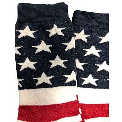 American Flag Patriotic Socks, Premium Quality Cotton Crew Socks
