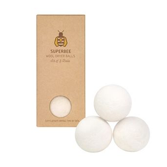 Wool Dryer Balls, Box Of 3 Unbleached Laundry Balls