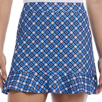 Women's Grand Slam Floral Geo Print Flounce Skort
