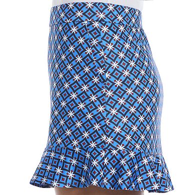 Women's Grand Slam Floral Geo Print Flounce Skort
