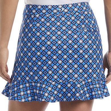 Women's Grand Slam Floral Geo Print Flounce Skort