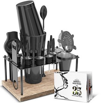 Joytable 16 pc Cocktail Shaker Set with Stand
