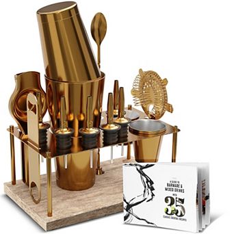 Joytable 16 pc Cocktail Shaker Set with Stand