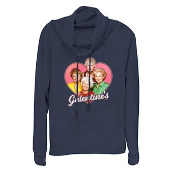 Plus Size The Golden Girls Galentine's Cowlneck Graphic Lightweight Long Sleeve