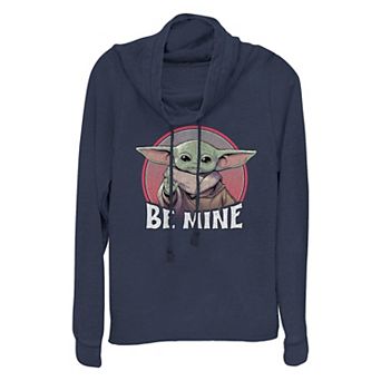 Plus Size Star Wars The Mandalorian The Child Be Mine Cowlneck Graphic Lightweight Long Sleeve