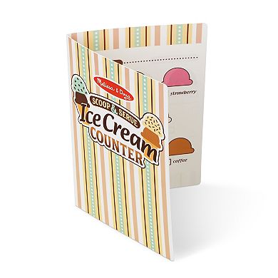 Melissa & Doug Wooden Scoop-and-Serve Ice Cream Counter 28-Piece Play Set