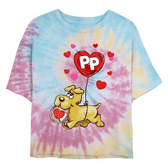 Juniors' Pound Puppies Will You Be My Valentine Cropped Graphic Tee