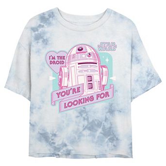 Juniors' Star Wars R2-D2 I'm The Droid You're Looking For Cropped Graphic Tee