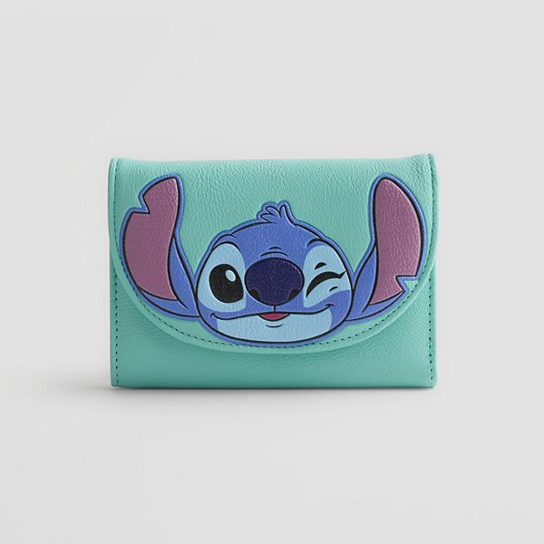 Disney's Lilo & Stitch Face Debossed Face Trifold Snap Wallet