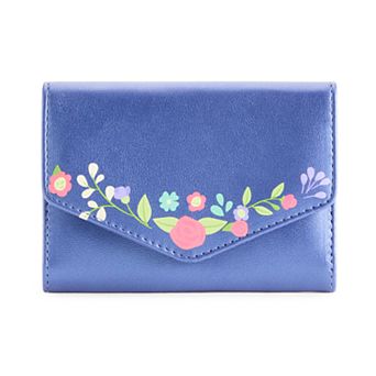 Disney Princess Castle & Flower Shimmer Trifold Snap Wallet