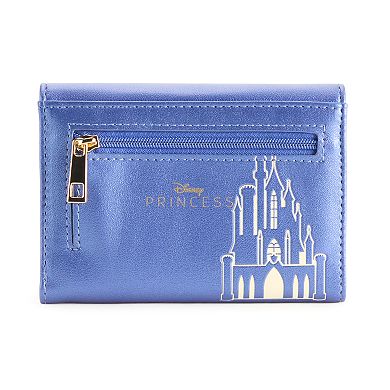 Disney Princess Castle & Flower Shimmer Trifold Snap Wallet