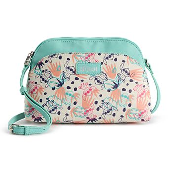 Disney's Stitch Outlines Tropical Print Crossbody Bag