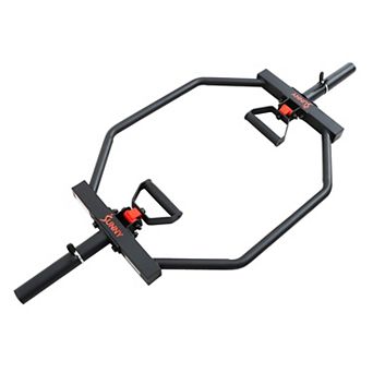 Sunny Health & Fitness Strength Training Olympic Hex Bar With Swivel Handle