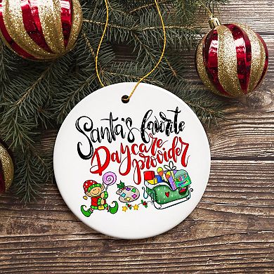 Santa’s Favorite Daycare Provider Christmas Ornament, Teacher Appreciation Gift