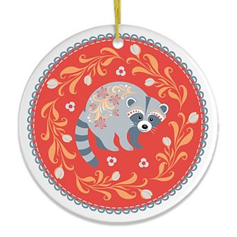 Minimalist Scandinavian Raccoon Ornament