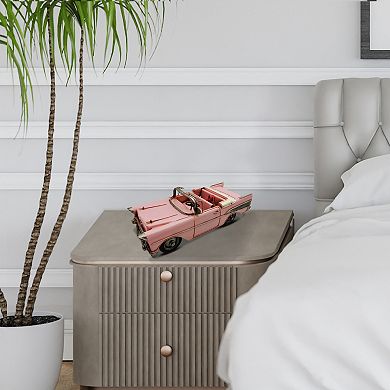 Pink Classic Convertible Car Metal Model