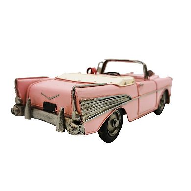 Pink Classic Convertible Car Metal Model