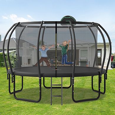 Merax 16FT Trampoline for Kids with Upgraded ArcPole and Composite TopLoop for Safety Enclosure