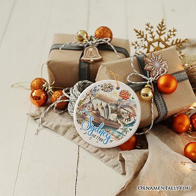 Artistic and Iconic Sydney Landmarks Christmas Ornament, Australia Gift and Keepsake Souvenir