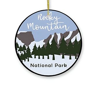 Rocky Mountains National Park Ornament, Circle Version