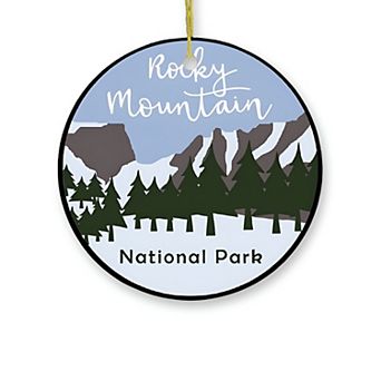 Rocky Mountains National Park Ornament, Circle Version