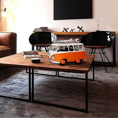 Vintage Orange Vw Bus Metal Model
