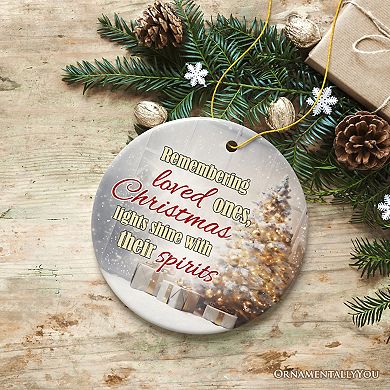 Remembering Loved Ones on Christmas Ornament, Winter Elegance Gift
