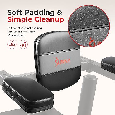 Sunny Health & Fitness Captain's Chair Attachment for Power Rack
