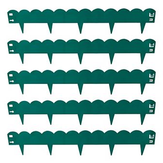 Sunnydaze Sunnydaze Scalloped Metal Lawn Edging - Set of 5