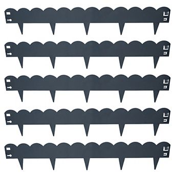 Sunnydaze Sunnydaze Scalloped Metal Lawn Edging - Set of 5