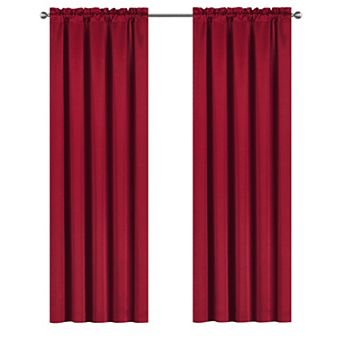 Kate Aurora Set Of 2 pc Crinkle Sheer Rod Pocket Christmas Curtain Panels
