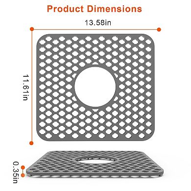 2-Piece Silicone Sink Mat with Drain Hole Non-Slip Dishwasher Safe Protector Do you want me to creat