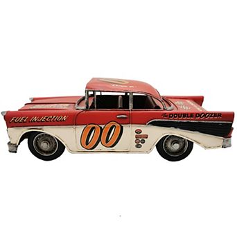 Red Classic Rally Car Metal Model