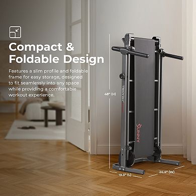 Sunny Health & Fitness Compact Foldable Manual Treadmill