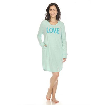 chinese dress ladies Clea Bamboo Long Sleeve Sleep Shirt | Slate Blue