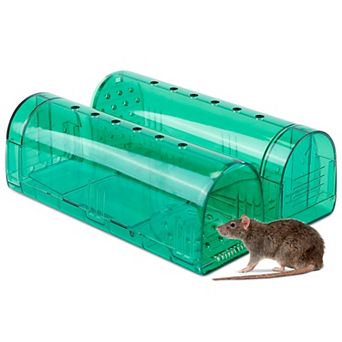 2 pc Humane Mouse Trap Live Catch & Release Reusable Rodent Cage for Small Mice Hamsters