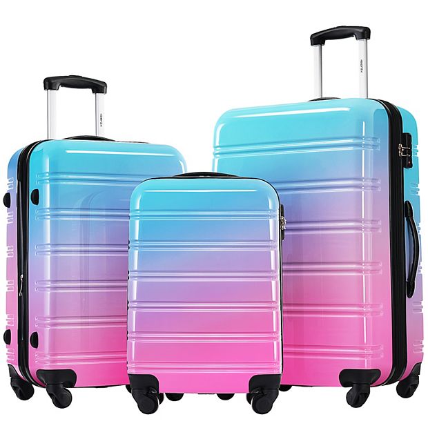Merax Hardshell Luggage Sets 3 Piece Gradient Color Expandable