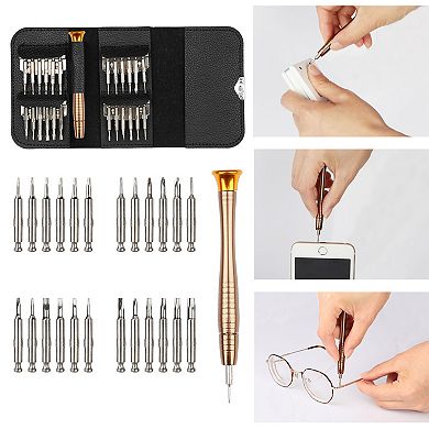 25-in-1 Multi-Purpose Precision Screwdriver Kit with Wallet for Electronics & Repairs