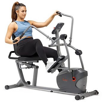 Sunny Health & Fitness Performance Smart Magnetic Recumbent Elliptical Cross Trainer