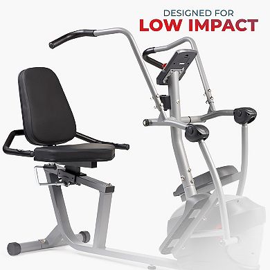 Sunny Health & Fitness Performance Smart Magnetic Recumbent Elliptical Cross Trainer