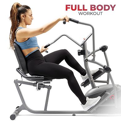 Sunny Health & Fitness Performance Smart Magnetic Recumbent Elliptical Cross Trainer